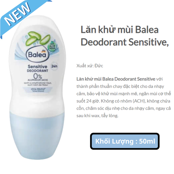 Lăn khử mùi Balea Đức 50ml