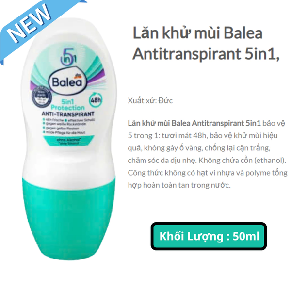 Lăn khử mùi Balea Đức 50ml