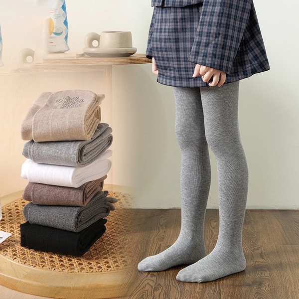 Quần tất len trơn có bàn 3 màu ghi, trắng, đen