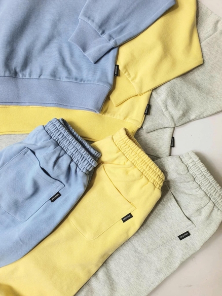 Bộ nỉ polo Beemon 3 màu vàng, xanh, ghi có khoá