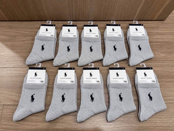 Tất Ralph Lauren nam 3 màu ghi, đen, trắng