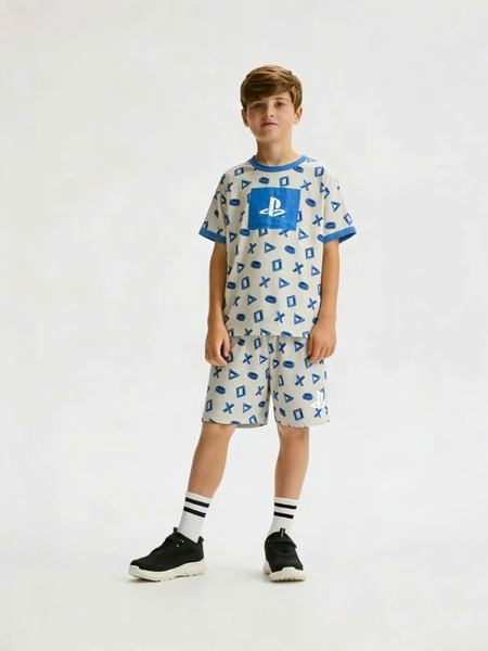 Bộ cộc tay bé trai 2 mẫu Marvel Và Play Station