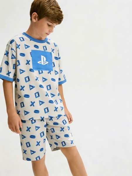 Bộ cộc tay bé trai 2 mẫu Marvel Và Play Station