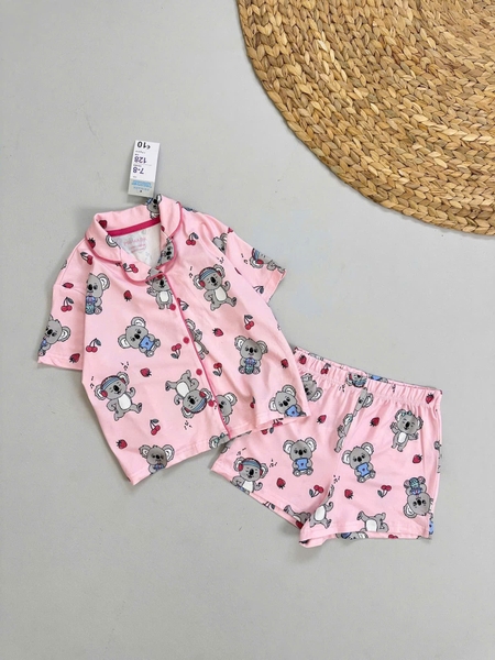 Bộ pyjama PRIMARK gấu Koala hồng bé gái