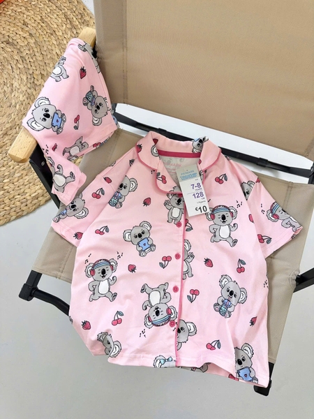 Bộ pyjama PRIMARK gấu Koala hồng bé gái