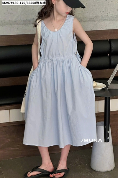 Váy sát nách Munaya Studio túi hộp dáng suông chữ A 2 màu vàng, xanh