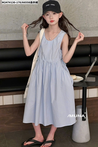 Váy sát nách Munaya Studio túi hộp dáng suông chữ A 2 màu vàng, xanh