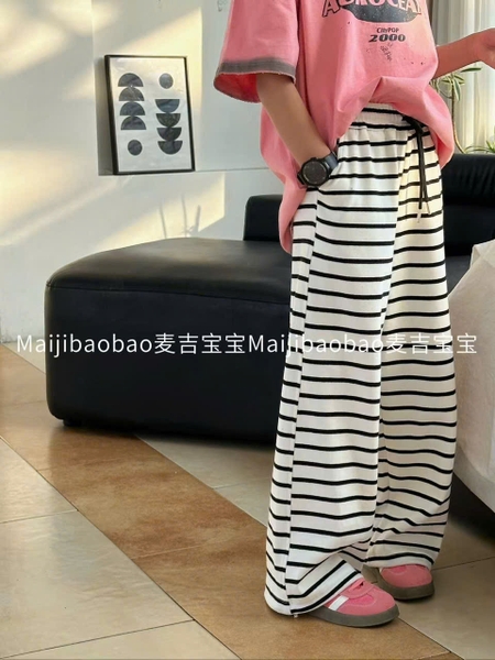 Quần vải thô ống suông co giãn 4 màu