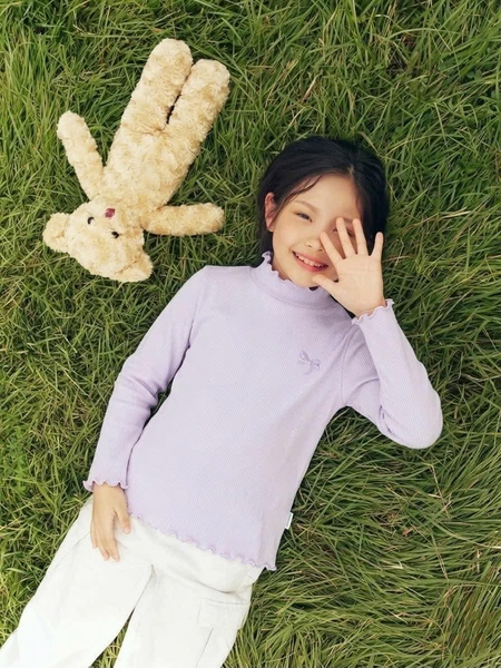 Áo giữ nhiệt Beemon cổ 3 phân thêu nơ 3 màu trắng, tím, hồng