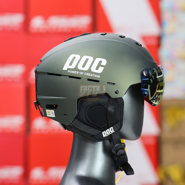 Mũ 1/2 POC P10 Xanh Đồng Retro Kính Nam Châm Chuẩn An Toàn - babuphuot.vn
