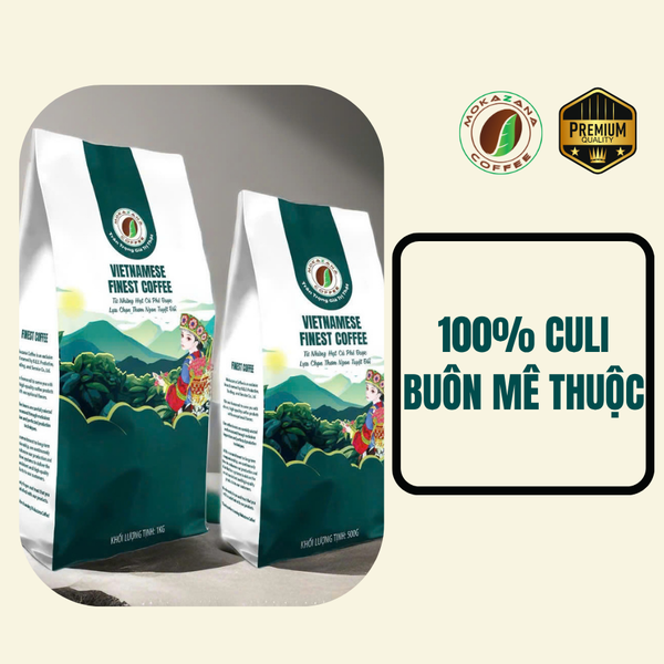 Cà phê Culi mộc rang nâu đậm