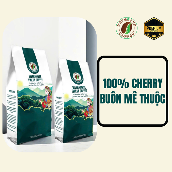 Cà phê Cherry rang mộc (Medium)