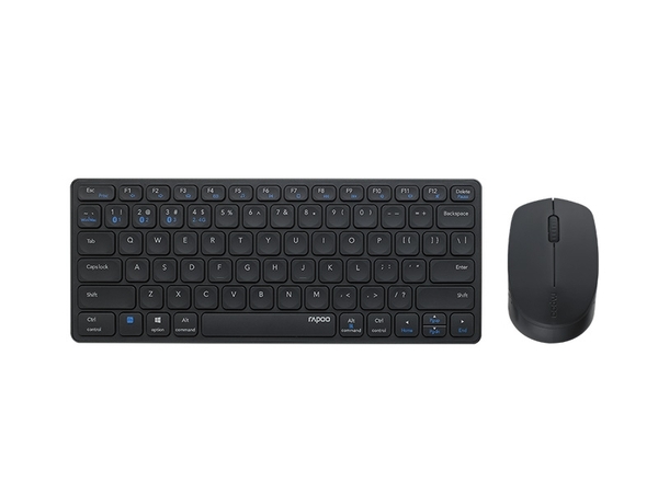 Bộ bàn phím chuột không dây Rapoo 9050M (Bluetooth/Wireless/ Pin sạc/ Đen)