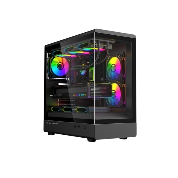 Vỏ máy tính KENOO ESPORT AK420 - Màu Đen (Mid Tower/ ATX/ Đen)