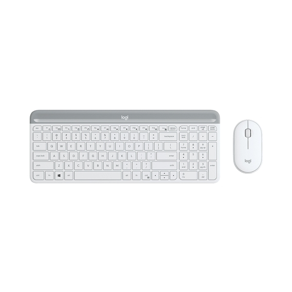 Bộ bàn phím chuột không dây Logitech MK470 trắng (USB)