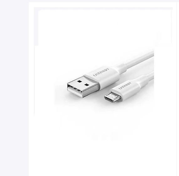 Cáp sạc truyền dữ liệu USB 2.0 sang MICRO USB hỗ trợ sạc nhanh Ugreen 60140 0.5M màu Trắng