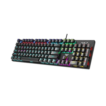 Bàn phím cơ gaming Blue switch có đèn LED Lecoo GK301