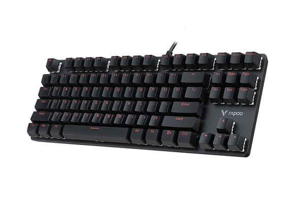 Bàn phím cơ có dây Black switch Rappo V500 Alloy màu đen