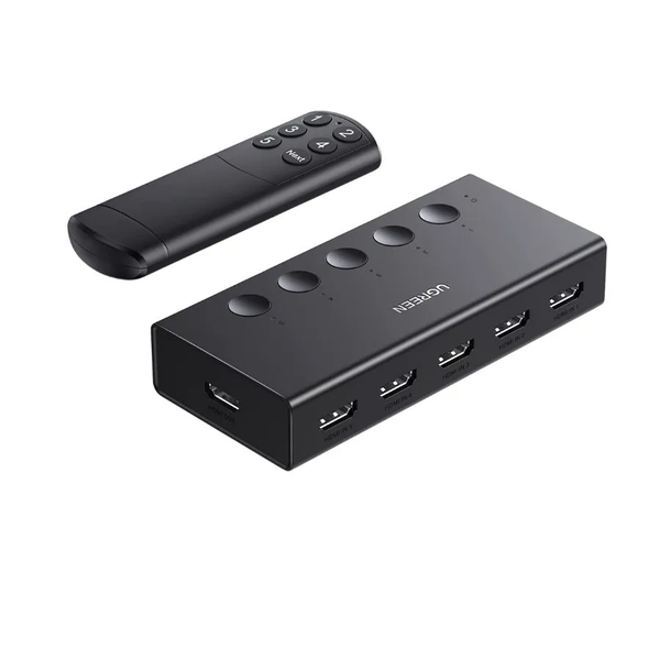 Bộ gộp HDMI 5 vào 1 ra chuẩn 2.0 hỗ trợ 4K@60Hz 3D CEC HDR HDCP2.2 Ugreen 90512