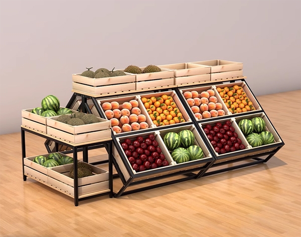 Xưởng sản xuất giá kệ trưng bày rau của quả trái cây cho cửa hàng thưc phẩm sạch tại Hà Nội