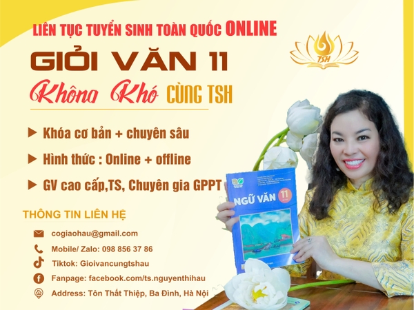 TUYỂN SINH  NGỮ VĂN  LỚP 11 ( Chuyên sâu cả năm học)