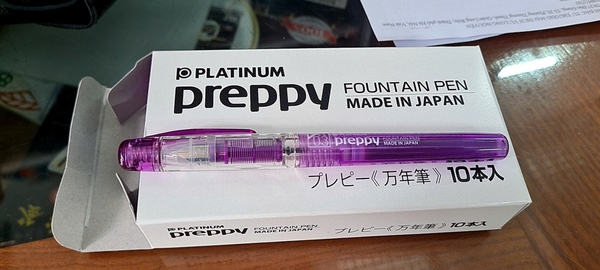 Bút Nhật Platinum Preppy mực tím ngòi 0.3 PSQ-300 (10c/hộp)