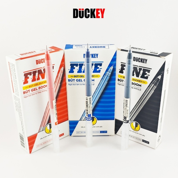 Bút Nước Mở Nắp Thân Trong DK-GP-118 Màu Đen, Ngòi 0.5mm Duckey