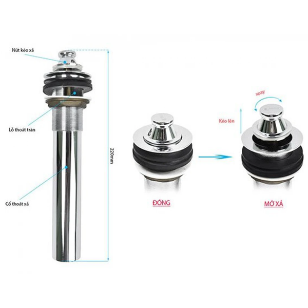 Ống xả chậu có chặn nước INAX A-016V (A016V)