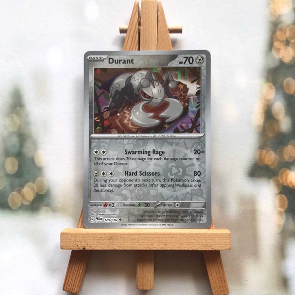 Thẻ hình Pokemon Durant 129/182 - Lá bài lẻ Paradox Rift Uncommon Reverse Holo tiếng Anh chính hãng
