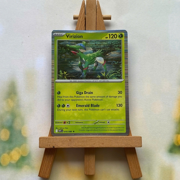 Thẻ hình Pokemon Virizion 010/086 - Lá bài lẻ White Flare Rare Reverse Holo tiếng Anh chính hãng ảnh 2