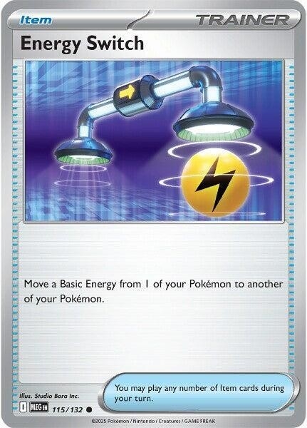 Thẻ hình Pokemon Energy Switch 115/132 - Lá bài lẻ Mega Evolution Base Set Common tiếng Anh chính hãng