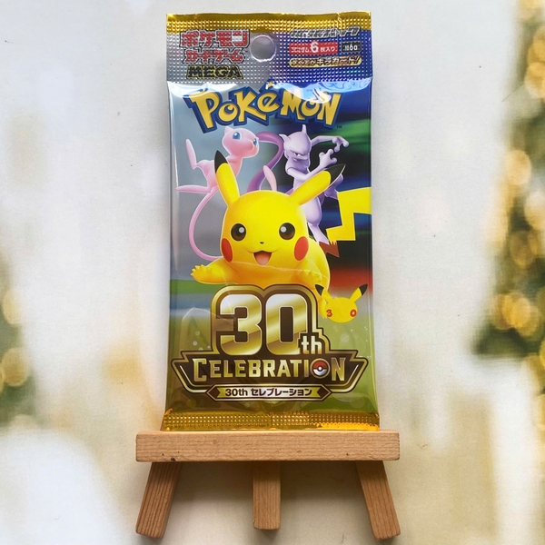 Gói thẻ bài 30th Celebration M6a Booster Pack tiếng Nhật chính hãng - Túi mù lẻ Series Mega Pokemon TCG