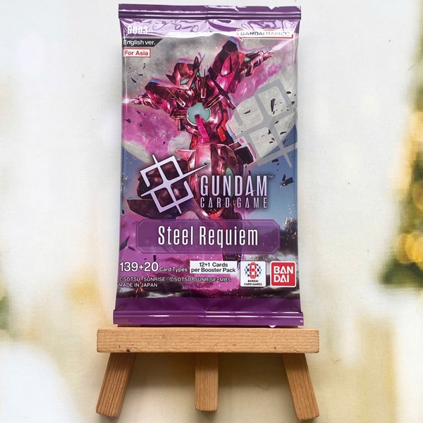 Gói thẻ bài Gundam Card Game Steel Requiem GD03 Booster Pack tiếng Anh chính hãng - English ver. For Asia