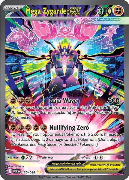 Thẻ hình Pokemon Mega Zygarde ex 120/088 - Lá bài lẻ Perfect Order Special Illustration Rare tiếng Anh chính hãng