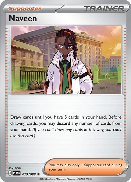 Thẻ hình Pokemon Naveen 079/088 - Lá bài lẻ Perfect Order Uncommon tiếng Anh chính hãng
