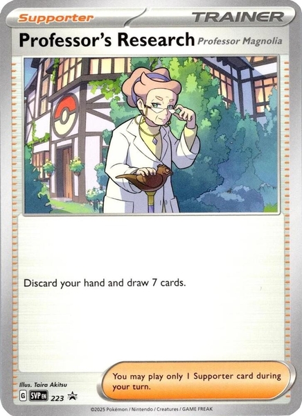 Thẻ hình Pokemon Professor's Research [Professor Magnolia] SVP223 - Lá bài lẻ Scarlet & Violet Promo Cards Promo tiếng Anh chính hãng