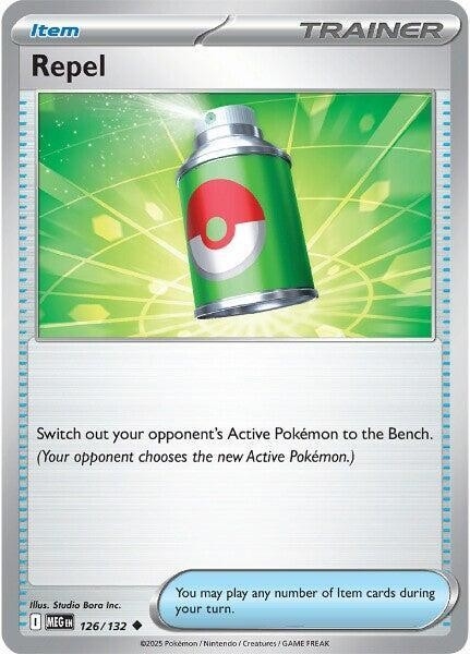 Thẻ hình Pokemon Repel 126/132 - Lá bài lẻ Mega Evolution Base Set Uncommon tiếng Anh chính hãng