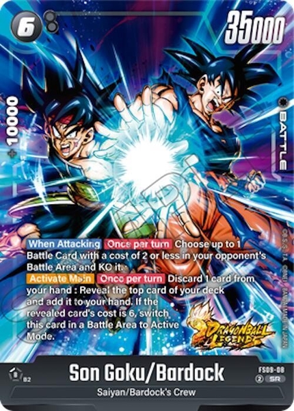 Thẻ hình Dragon Ball Son Goku/Bardock FS09-08 Super Rare - Lá bài lẻ Shallot FS09 tiếng Nhật chính hãng
