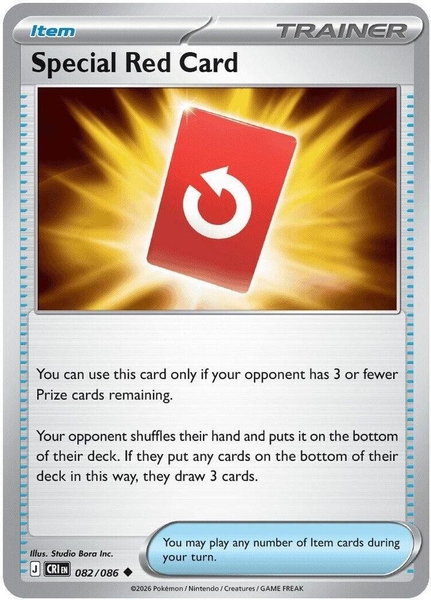 Thẻ hình Pokemon Special Red Card 082/086 - Lá bài lẻ Chaos Rising Uncommon tiếng Anh chính hãng
