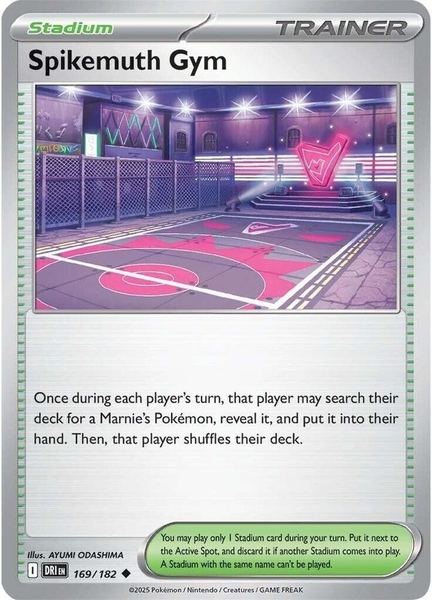 Thẻ hình Pokemon Spikemuth Gym 169/182 - Lá bài lẻ Destined Rivals Uncommon tiếng Anh chính hãng