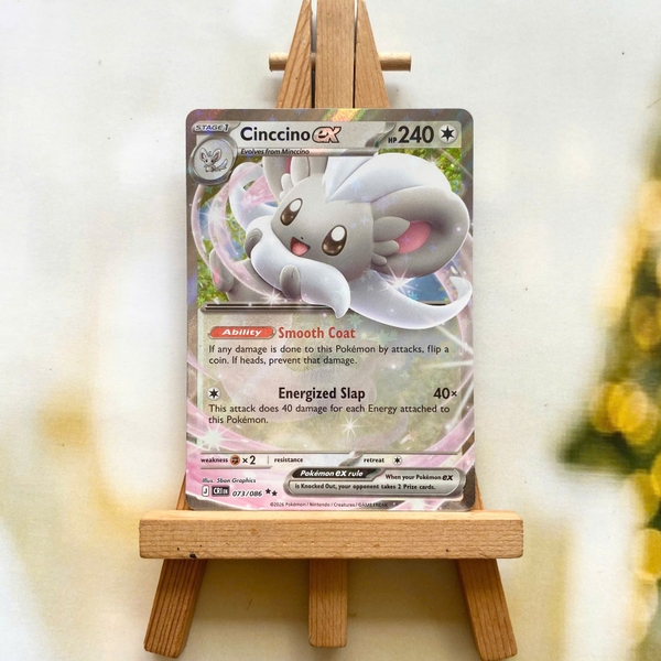 Thẻ hình Pokemon Cinccino ex 073/086 - Lá bài lẻ Chaos Rising Double Rare tiếng Anh chính hãng