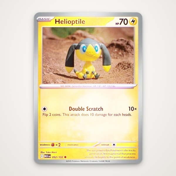 Thẻ hình Pokemon Helioptile 052/132 - Lá bài lẻ Mega Evolution Base Set Common Reverse Holo tiếng Anh chính hãng ảnh 2
