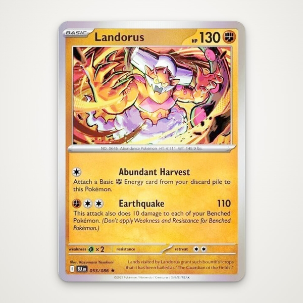 Thẻ hình Pokemon Landorus 053/086 - Lá bài lẻ Black Bolt Holo Rare tiếng Anh chính hãng ảnh 2