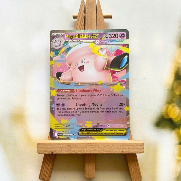 Thẻ hình Pokemon Mega Clefable ex 031/088 - Lá bài lẻ Perfect Order Double Rare tiếng Anh chính hãng