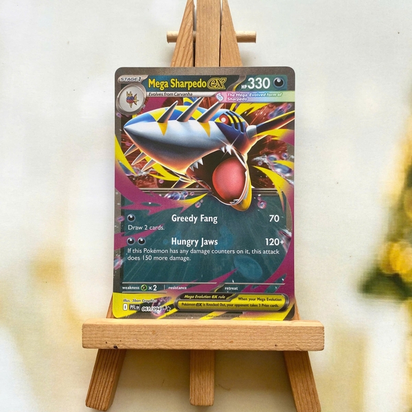 Thẻ hình Pokemon Mega Sharpedo ex 061/094 - Lá bài lẻ Phantasmal Flames Double Rare tiếng Anh chính hãng