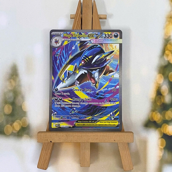 Thẻ hình Pokemon Mega Sharpedo ex 127/094 - Lá bài lẻ Phantasmal Flames Special Illustration Rare tiếng Anh chính hãng