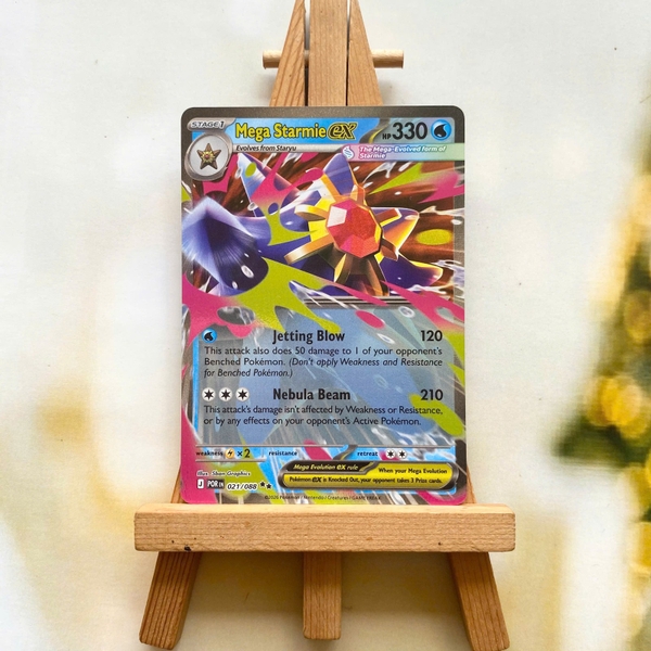 Thẻ hình Pokemon Mega Starmie ex 021/088 - Lá bài lẻ Perfect Order Double Rare tiếng Anh chính hãng