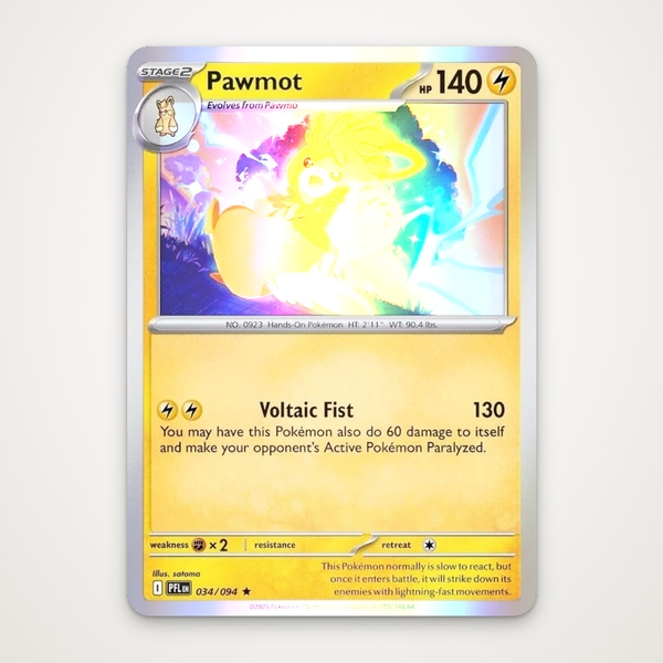 Thẻ hình Pokemon Pawmot 034/094 - Lá bài lẻ Phantasmal Flames Holo Rare Reverse Holo tiếng Anh chính hãng ảnh 2