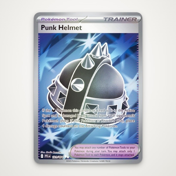 Thẻ hình Pokemon Punk Helmet 121/094 - Lá bài lẻ Phantasmal Flames Ultra Rare tiếng Anh chính hãng ảnh 2