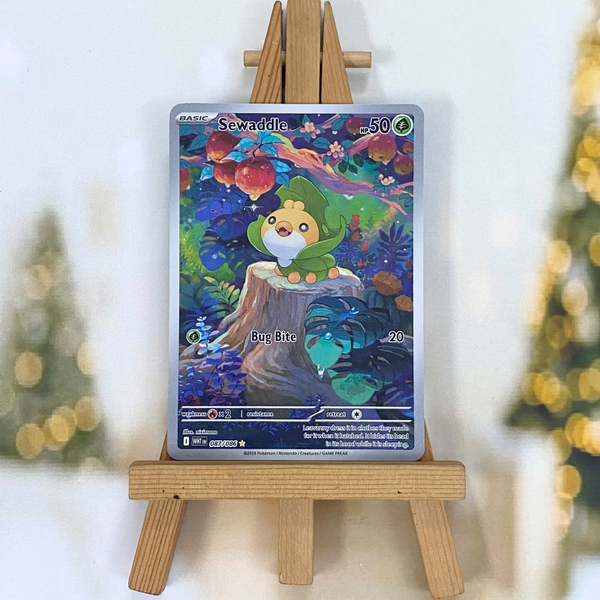 Thẻ hình Pokemon Sewaddle 087/086 - Lá bài lẻ White Flare Illustration Rare tiếng Anh chính hãng
